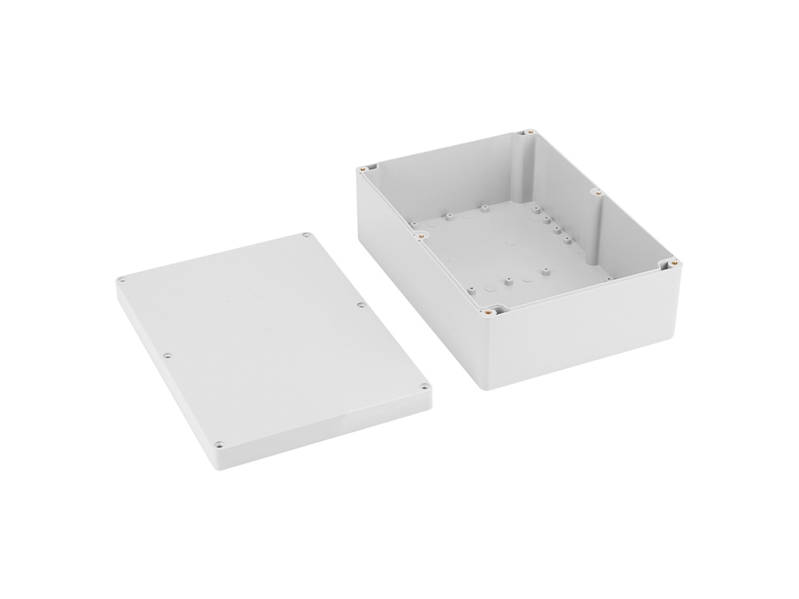Caja de conexiones de plástico blanco resistente al agua, 263x185x95 mm, modelo 2026, para proyectos de bricolaje.