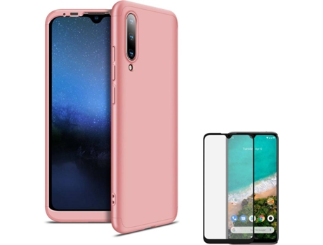Funda y Protector de Pantalla Xiaomi Mi A3 PHONESHIELD Slim Armor 360º / Flexguard Full Rosa