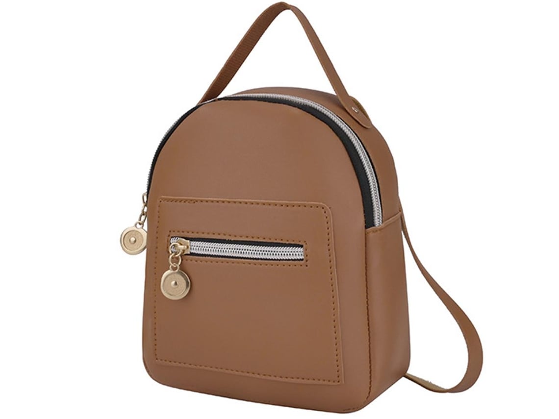 Mochila De Cuero Pu Para Mujeres Mochila Casual Bonita Con Bolsillos Cremallera Convertible A Bandolera