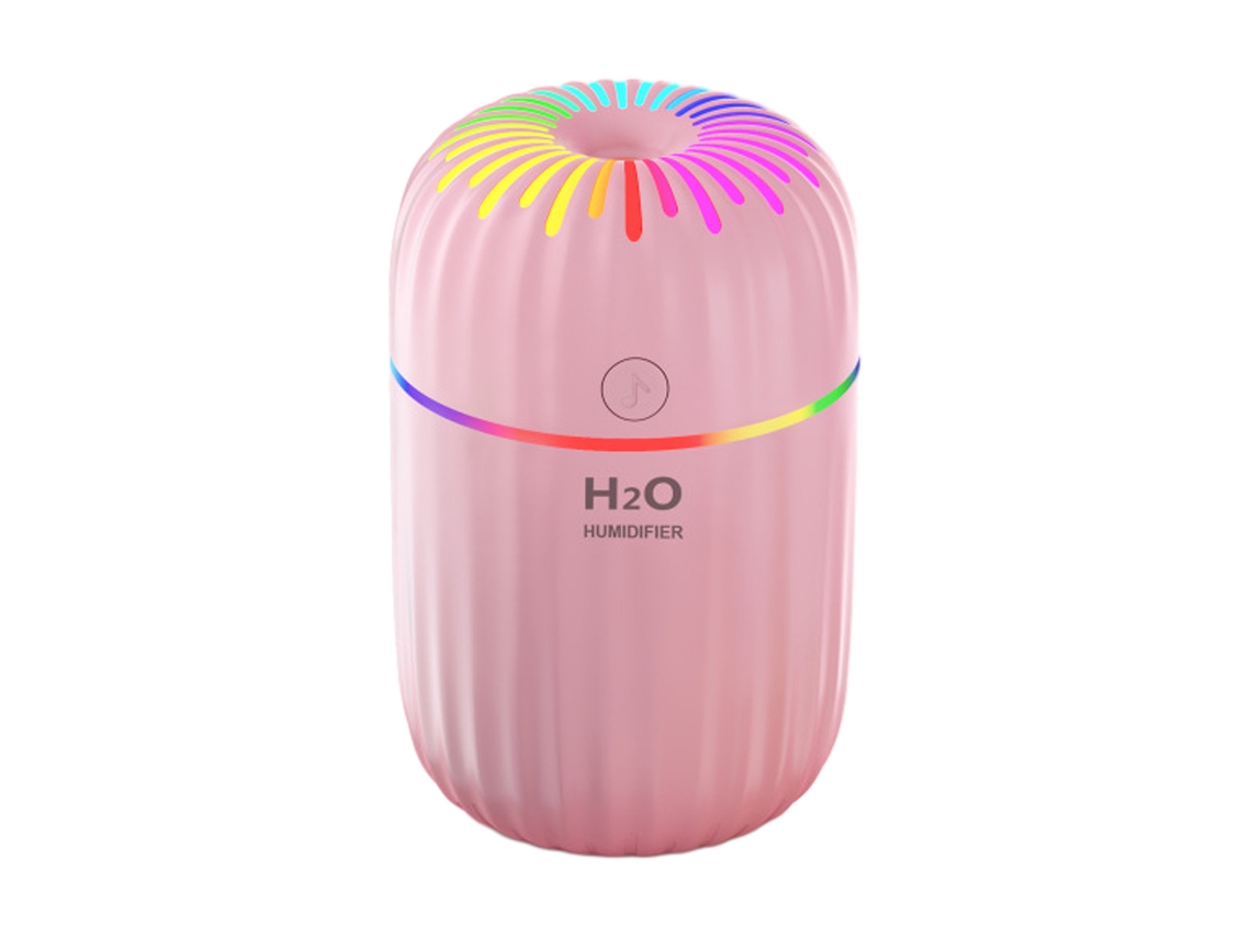 Humidificador para mascotas de 300 ml, 2 modos de nebulización, 10 h de autonomía, luz LED de 7 colores (automático)