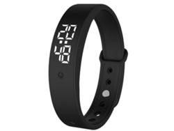 Pulseira Inteligente Com Monitoramento De Temperatura 24 Horas, Pulseira De Atividade Com Alarme Por Vibração (preta)