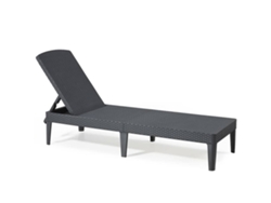 Espreguiçadeira de Jardín KETER Jaipur para Terraza en Resina Grafito (LxPxA 58x187,5x29 cm)