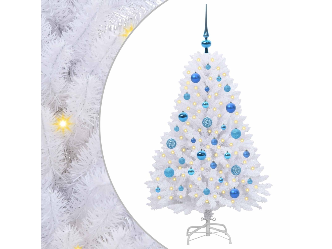 Árbol artificial Vidaxl, PVC blanco (120 cm)