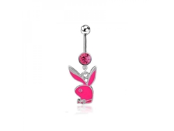 Piercing Falso De Ombligo Con Diseño De Conejo, De Acero Inoxidable, Para Mujeres Y Niñas, Joyería Corporal De Moda.