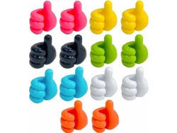 14 Ganchos De Pared Autoadhesivos De Silicona Con Forma De Dedo - Gancho Multifuncional Para Cables Y Objetos Pequeños