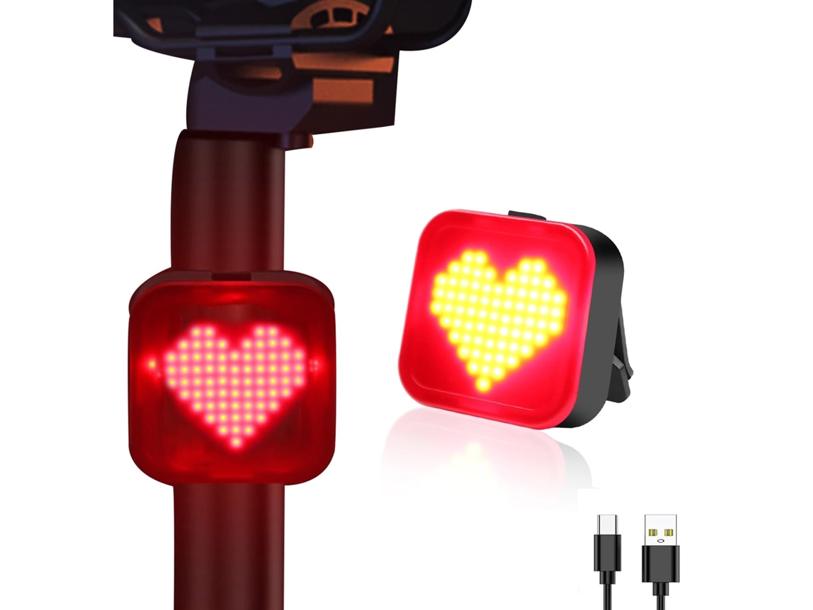 Luces Traseras Para Bicicleta De 300 Lúmenes, 8 Modos, Recargables Por Usb, Ip65, Resistentes Al Agua, Fáciles De Instalar, Para Carretera,