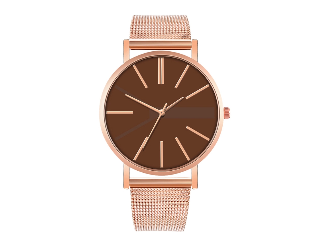 Reloj De Moda Para Hombre Y Mujer Con Correa De Malla, Esfera Redonda, Movimiento De Cuarzo, Para Parejas (7)