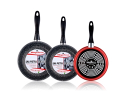 Sartenes de Inducción MAGEFESA Antiadherente (3 Un - 20-24-28 cm - Acero Vitrificado)