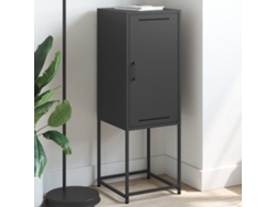 Aparador | Buffet | Armario De Apoyo Alto 36x39x107 Cm Acero Negro Wsd31283 Lovely Home