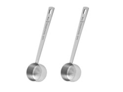 Juego de 2 cucharas medidoras de café de acero inoxidable (15 ml) RNEMITERY
