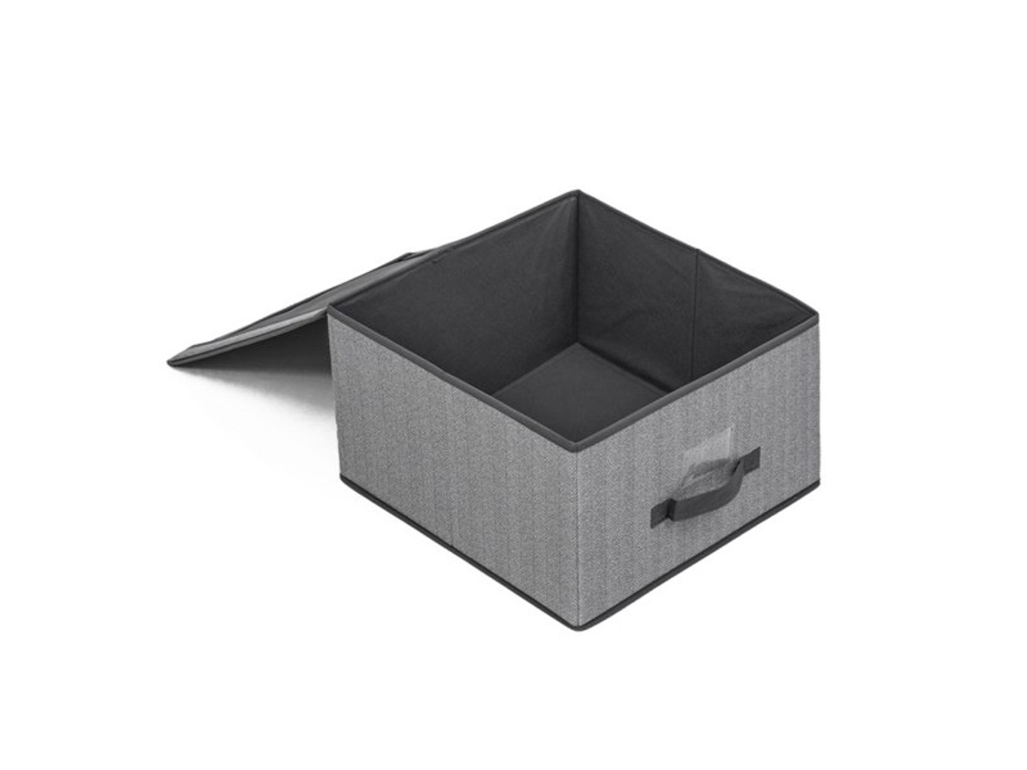 Caja de almacenamiento plegable de tela no tejida con tapa, organizador de ropa para el hogar, estuche de almacenamiento, M