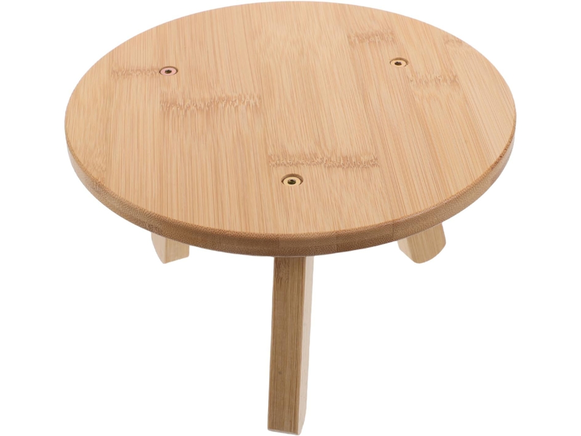 Soporte Macetas Bambú Natural Pequeño Circular Exhibición 12 Versátil Plantas Interior Estante Decorativo