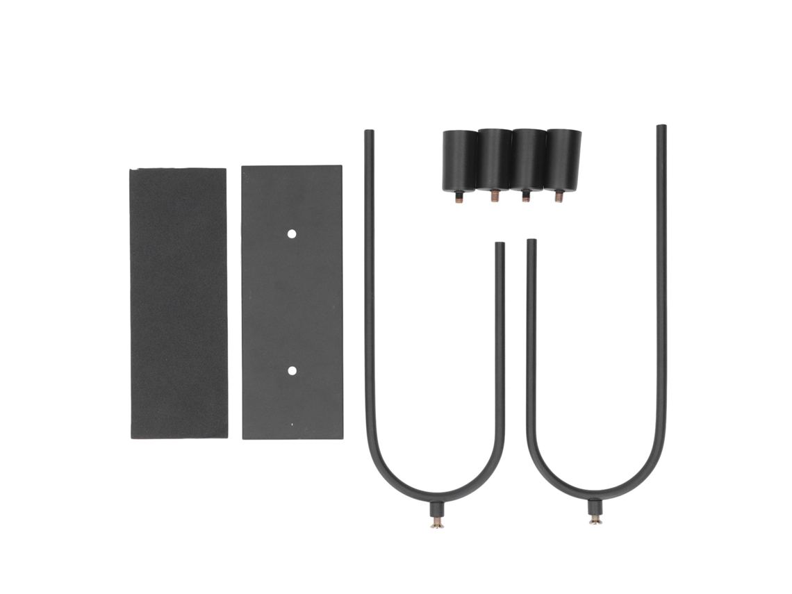 Portavelas De 4 Brazos, En Forma De U, Negro Mate, Acero Inoxidable, Decorativo Para Bodas Y Fiestas.
