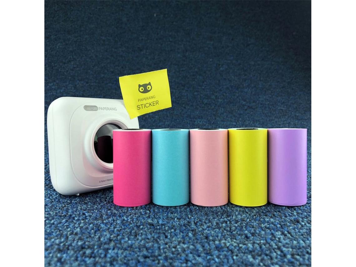 Papel Térmico (pegatina Adhesiva De Color, Tamaño 57*30) Para Papel De Impresión Térmica Paperang