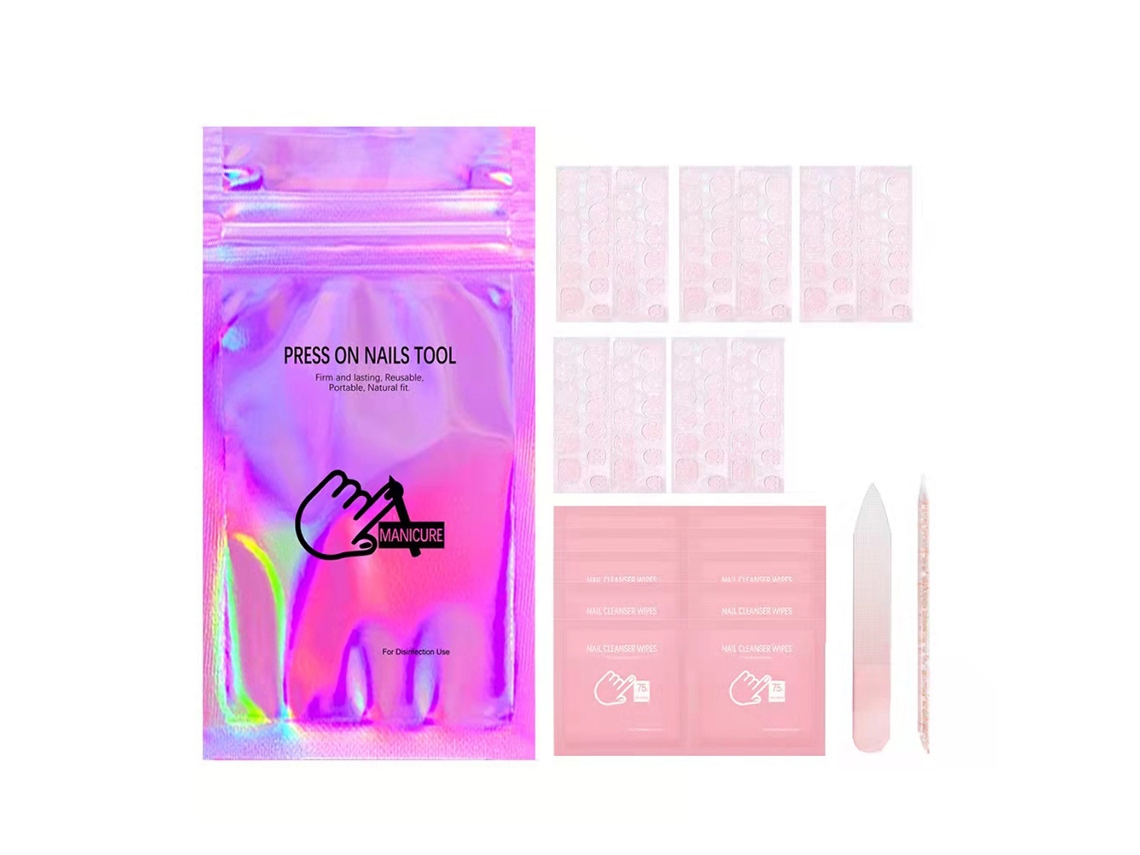 Rebe-pegatinas De Uñas Adhesivas Transparentes Jelly De Doble Cara, Pads Removibles Para Uñas Postizas Y Pegamento De Uñas