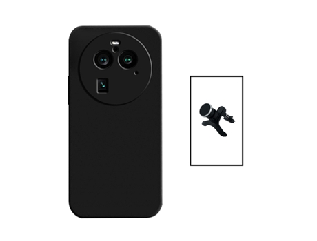 Funda Proteção Traseira para Oppo Oppo Find X6 Pro GIFT4ME Silicona Negro