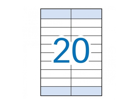 Etiquetas Para Impresora APLI Blanco 100 Hojas 105 X 29 Mm