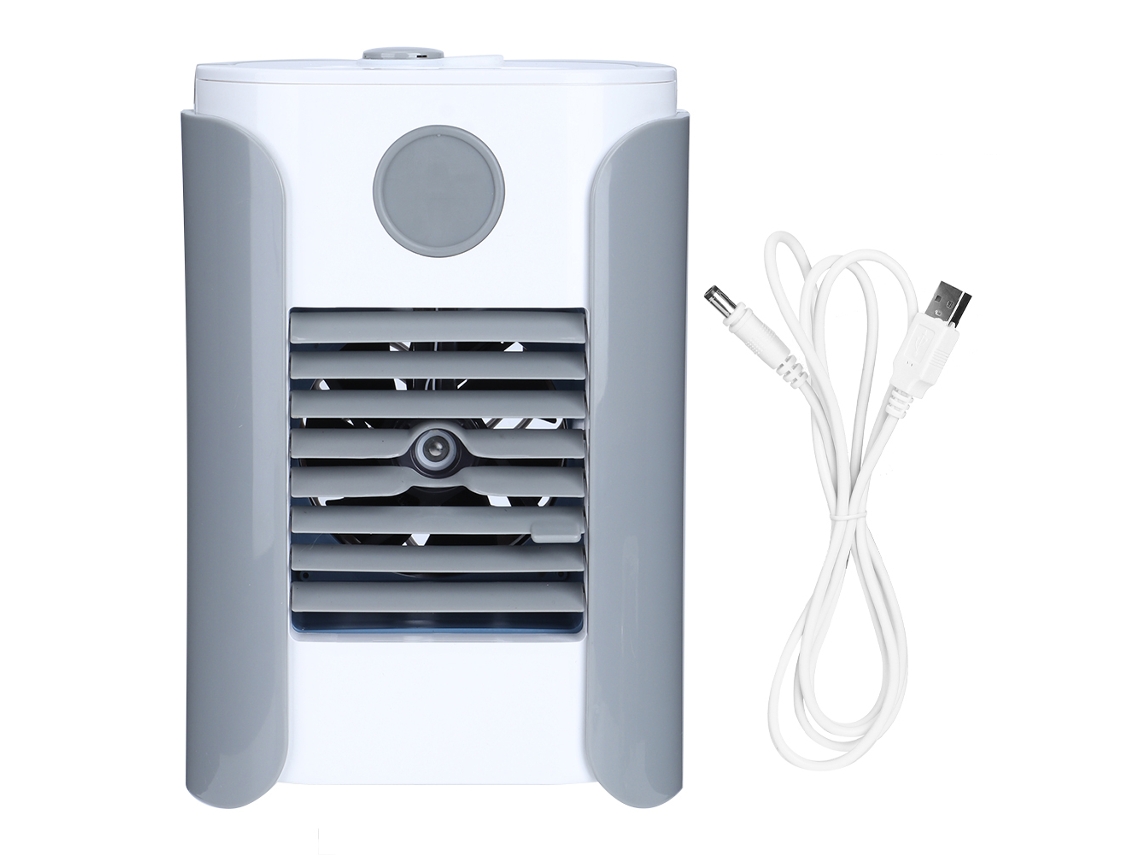 Nevera portátil con humidificador USB, gris, 2026