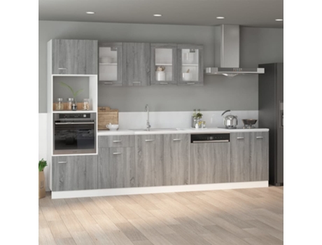 Armario de cocina VIDAXL Gris Madera contrachapada (80x46x81.5 cm)