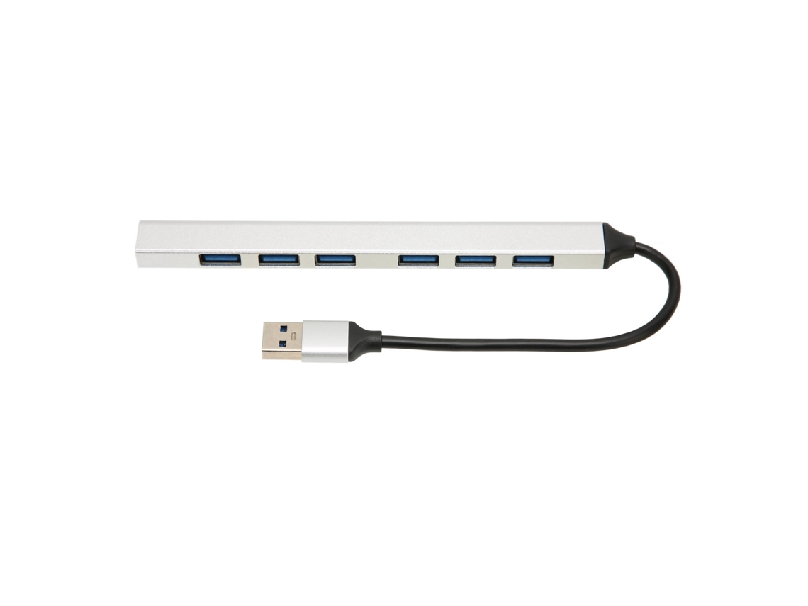 Hub Usb 3.0 7 Portas 5gbps Transmissão Rápida Alumínio Adaptador Splitter Para Pc Laptop