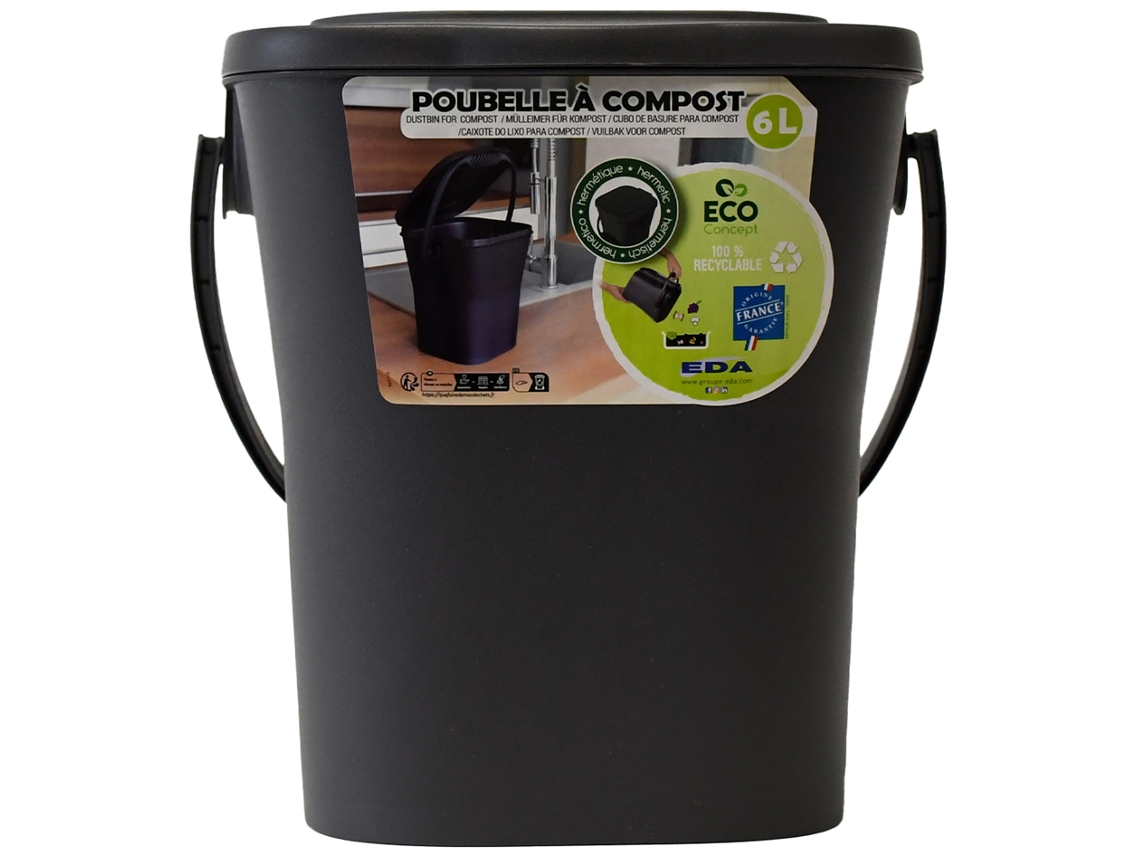 Caja de Compostaje EDA Compost 6 Litros Antracita