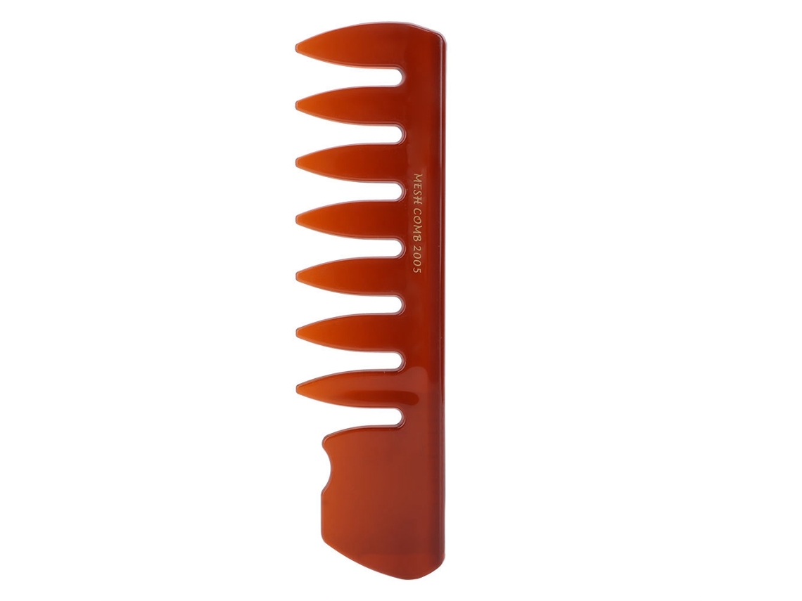 Peine De Dientes Anchos Para Barbijo Aceite Peinado Cejas Cabello Espalda Grande Marrón