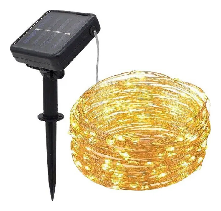 Nuevas luces solares de cadena de alambre de cobre Decoramvayotoy