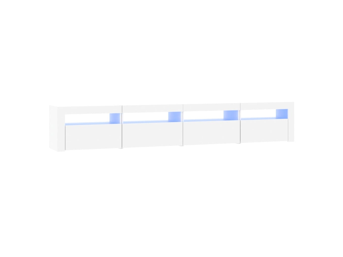 Mueble TV con luces LED 240x35x40 cm Blanco MAISON EXCLUSIVE
