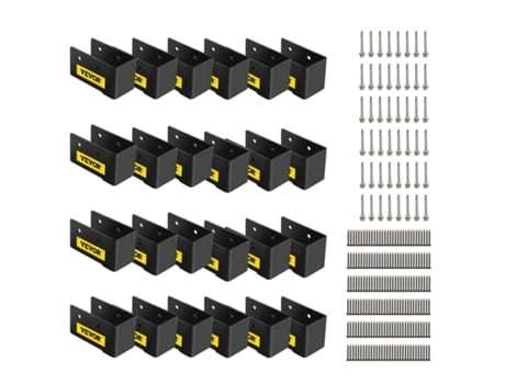Colgador de Viga de Brida Oculta VEVOR Colgador de Viga de Montaje Facial 24 Unidades para Madera Aserrada de 2 Pulgadas X 4 Pulgadas