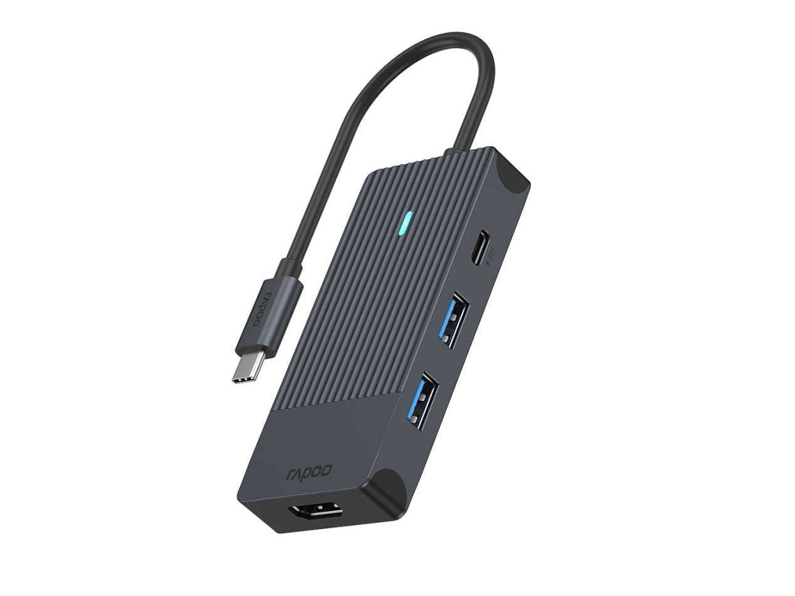 Adaptador RAPOO Ucm-2001 Multiport 4 en 1 USB-C 217688