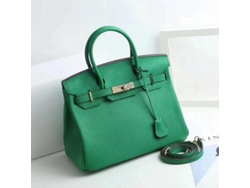 2026-bolso Tote De Cuero Genuino Primera Capa Para Mujer Birkin Estilo Commuter Con Asa Suave Y Textura Liso