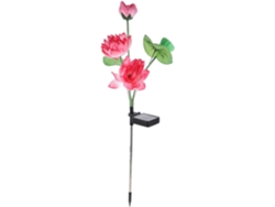Lámpara solar LED Lotus para jardín y patio, luz solar decorativa con sensor crepuscular y duradera Gokoco