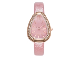 Reloj De Pulsera Para Mujer, Estilo Estudiante, Con Pedrería, Correa De Piel Sintética, Movimiento De Cuarzo Analógico, Forma Redonda (marrón).