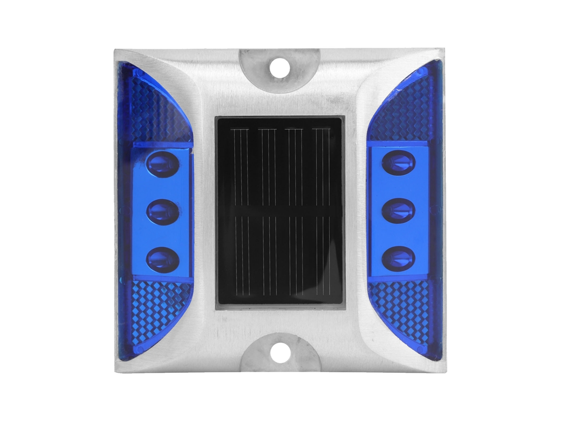 Rebe-luces Led Solares Para Suelo Impermeables, Marcadores De Carretera, Calle Y Entrada, Lámparas De Pincho Azules