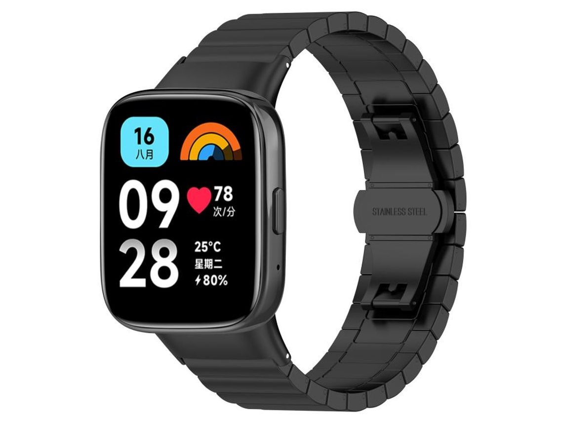 Pulsera para Redmi Watch 3 Active / Lite - Acero inoxidable - Una cuenta de bambú (20 mm)