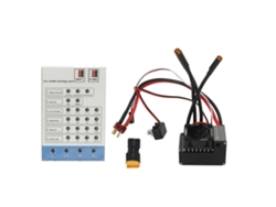 Controlador de velocidad eléctrico sin escobillas de 60 A resistente al agua, 2s-3s, con tarjeta de programación para coche RC a escala 1/10.