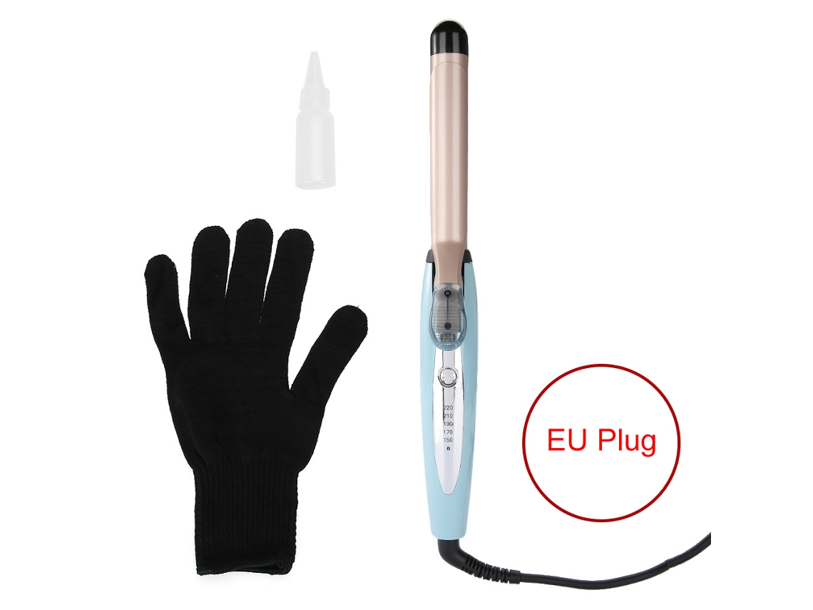 Plancha De Rizado Portátil De 25mm Con Clip Y Regulación De Temperatura Profesional Para El Cabello