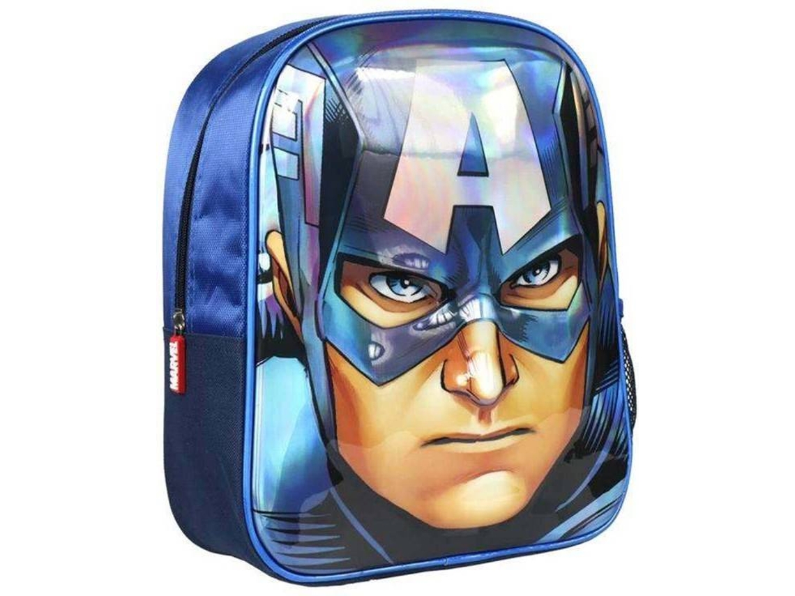 Mochila LOS VENGADORES Infantil 3D Capitán America (25 x 31 x 10 cm - Poliéster)