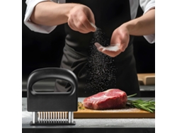 Ablandador De Carne Con 48 Cuchillas, Manual, Para Pollo, Pescado Y Ternera, Acero Inoxidable.