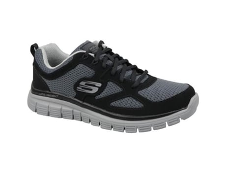 Zapatillas Deportivas SKECHERS Burns Agoura (Gris, Negro - Material Sintético, Tejido- 41)