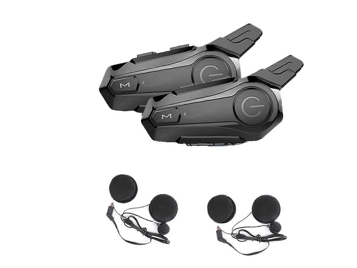 2 intercomunicadores Bluetooth para casco de motocicleta con comunicación inalámbrica