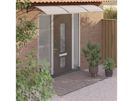 MAISON EXCLUSIVE Marquesina de puerta policarbonato negro 300x100 cm
