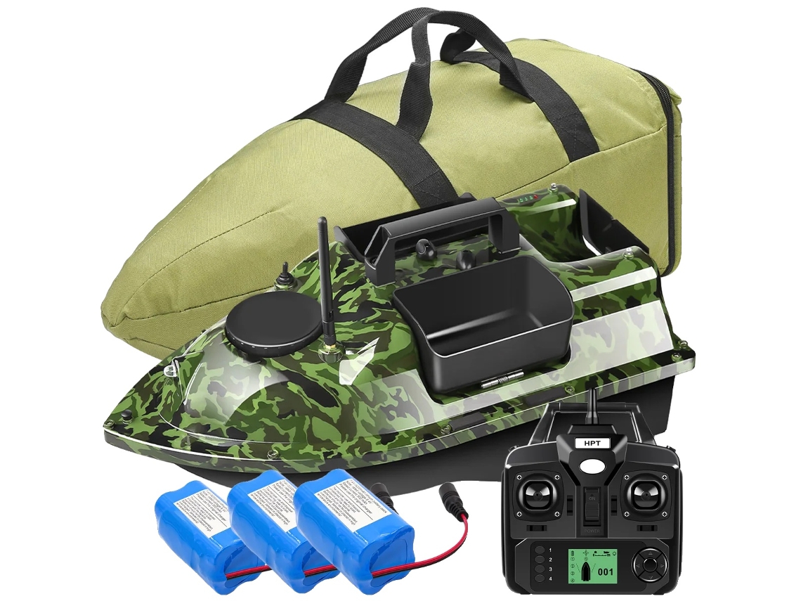 Kit de 3 barcos de cebo con GPS y sensor de sonar inalámbrico con control remoto.