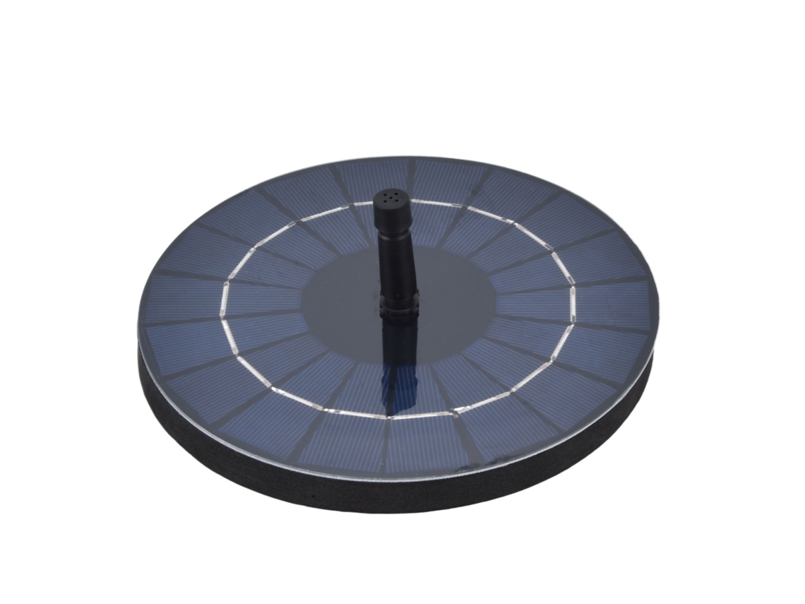 Fuente flotante solar de 9 V y 3,5 W para baño de pájaros y jardín con bomba solar