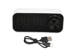 Altavoz Bluetooth, despertador, radio digital, pantalla LED, subwoofer, mini espejo, altavoz Bluetooth, alarma, Chennnls