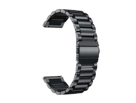 Correa de reloj de acero inoxidable de 20/22 mm Universal para Ticwatch/Moto 360 2nd 460/Samsung Gear S3/HUAWEI GT Metal Wristband black_22CM
