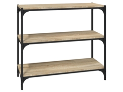 Maison Exclusive - Estantería Contrachapada Y Acero Roble Sonoma 80x33x70,5 Cm
