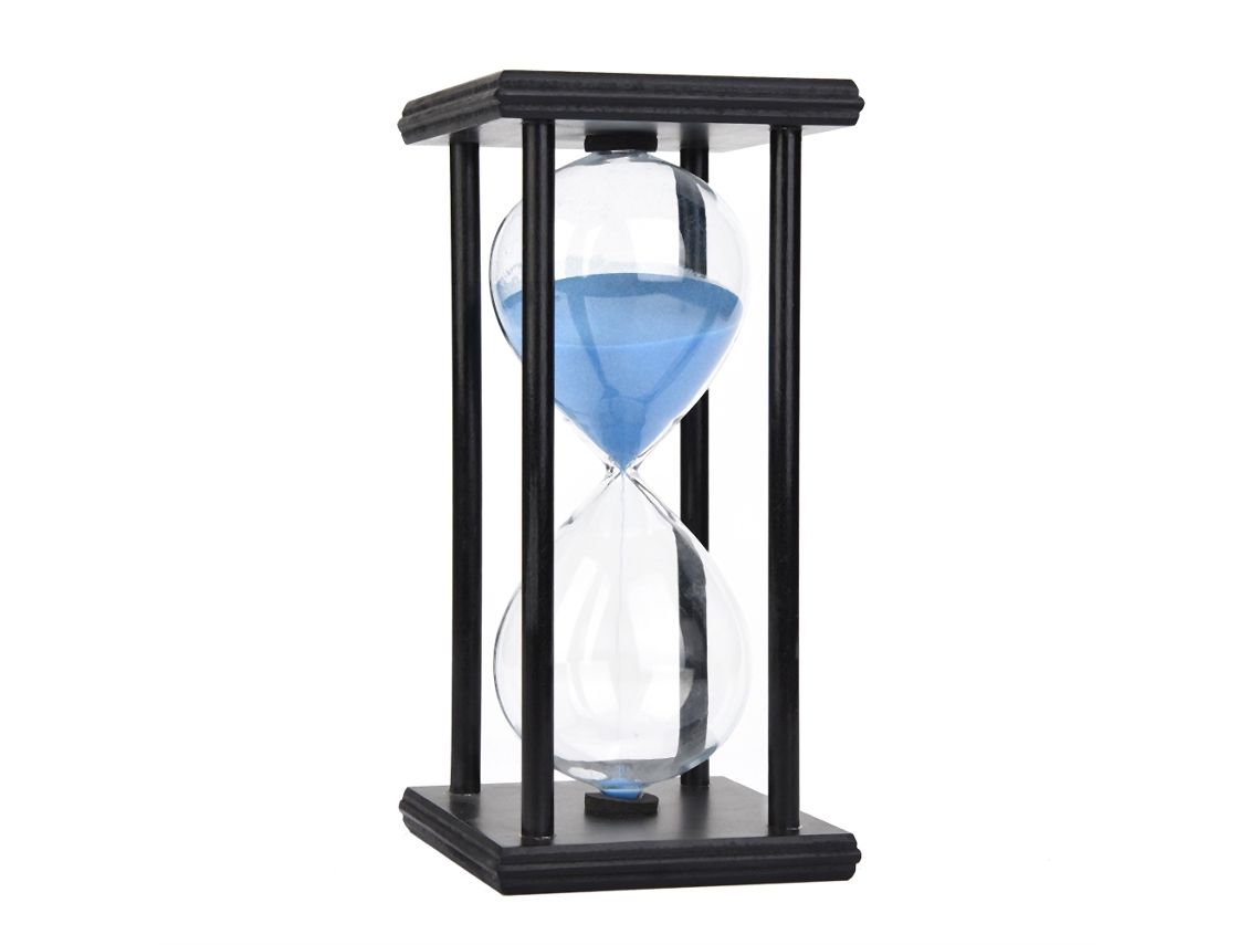 2026-temporizador De Arena De Madera 30 Minutos Reloj Hora Vidrio Regalo Decoración Oficina Hogar Mesa