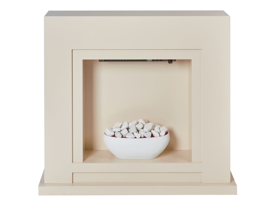 Chimenea Eléctrica Led Efecto Llama Beige Sahara BELIANI