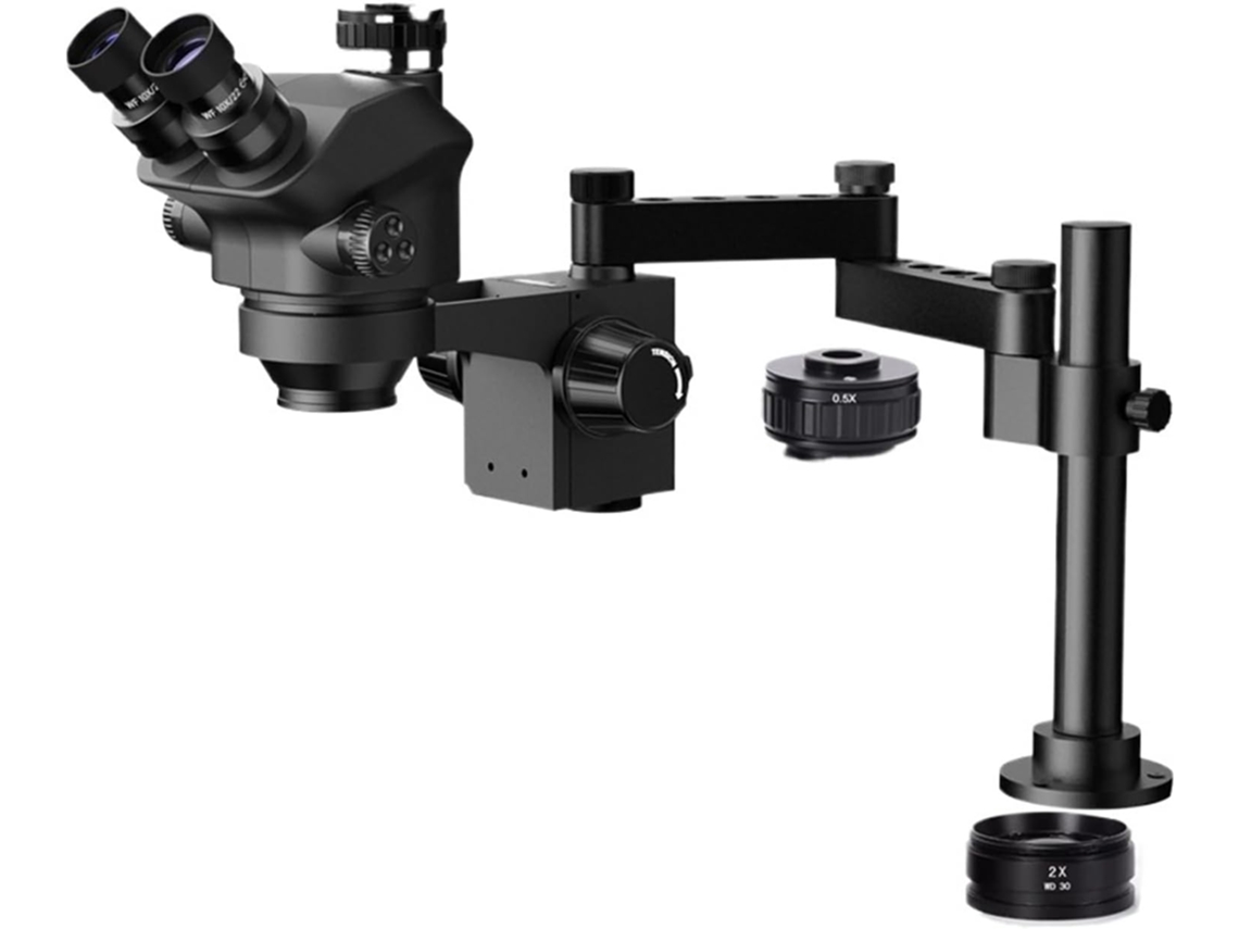 Microscopio Estereoscópico Trinocular Con Distancia Focal Simulada De 3,5 A 200 Aumentos, Compatible Con 4k, 2k Y 1080p, Hdmi/i, Vga, Usb Y Tf.